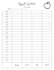 "My Favorite Apple Snack" Graphing Activity