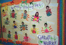 "I Spy With My Little Bug Eyes..." Spring Bulletin Board Decorating Idea