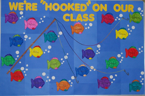 We're Hooked On Our Class Fish Themed Bulletin Board Idea – SupplyMe