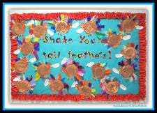 "Shake Your Tail Feathers!" Thanksgiving Bulletin Board Idea