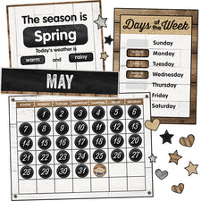 Industrial Chic Calendar Bulletin Board Set
