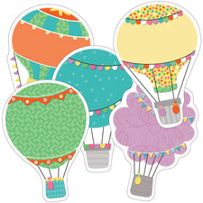 Up and Away Hot Air Balloons Cut-Outs