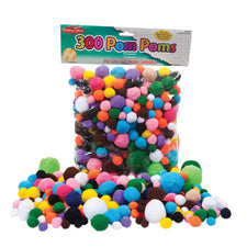 Pom-Poms, Assorted Sizes & Colors
