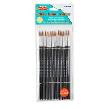 Water Color Pointed Round Brushes, Size #6 (11/16"), Long