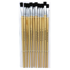 Easel Brushes, 1/2" Wide, Long Handle