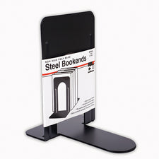 Black Bookends 9" Steel, Non-Skid