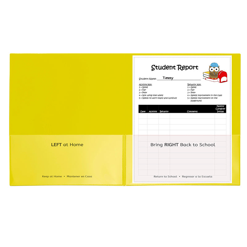 Classroom Connector School-to-Home Folders, 25 Count Yellow