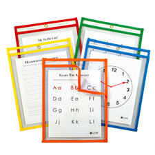Super Heavyweight Plus Reusable Dry Erase Pockets - Study Aid, 5 Pack