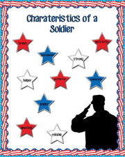 The Characteristics of a Soldier - Veterans Day Bulletin Board