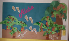 Chicka Chicka Boom Boom! Summer Beach Themed Bulletin Board Idea