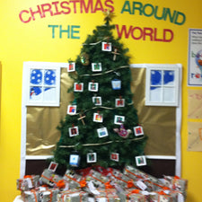 Christmas Around The World! - Christmas Tree Bulletin Board