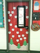 Holiday Ornaments Door Display!