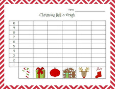 Christmas Roll & Graph Printable Activity