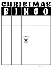 FREE Printable Christmas Bingo Game!