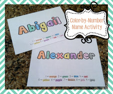 Color-by-Number Name Worksheets