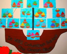 Festive Columbus Day Classroom Display!