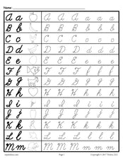 FREE Cursive Uppercase and Lowercase Letter Tracing Worksheets!