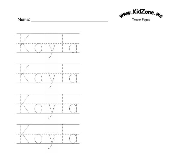 Bridgette Letter Tracing for Kids: Personalized Name Primary