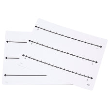 Write-On/Wipe-Off Fraction Number Line Mats, Set of 10