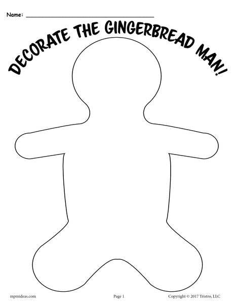 FREE 3 Printable Gingerbread Man Activities! – SupplyMe
