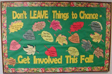 Advertising Classroom Events & Volunteer Openings Fall Leaves Bulletin Board Idea