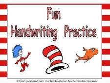 Cat in the Hat Handwriting Practice