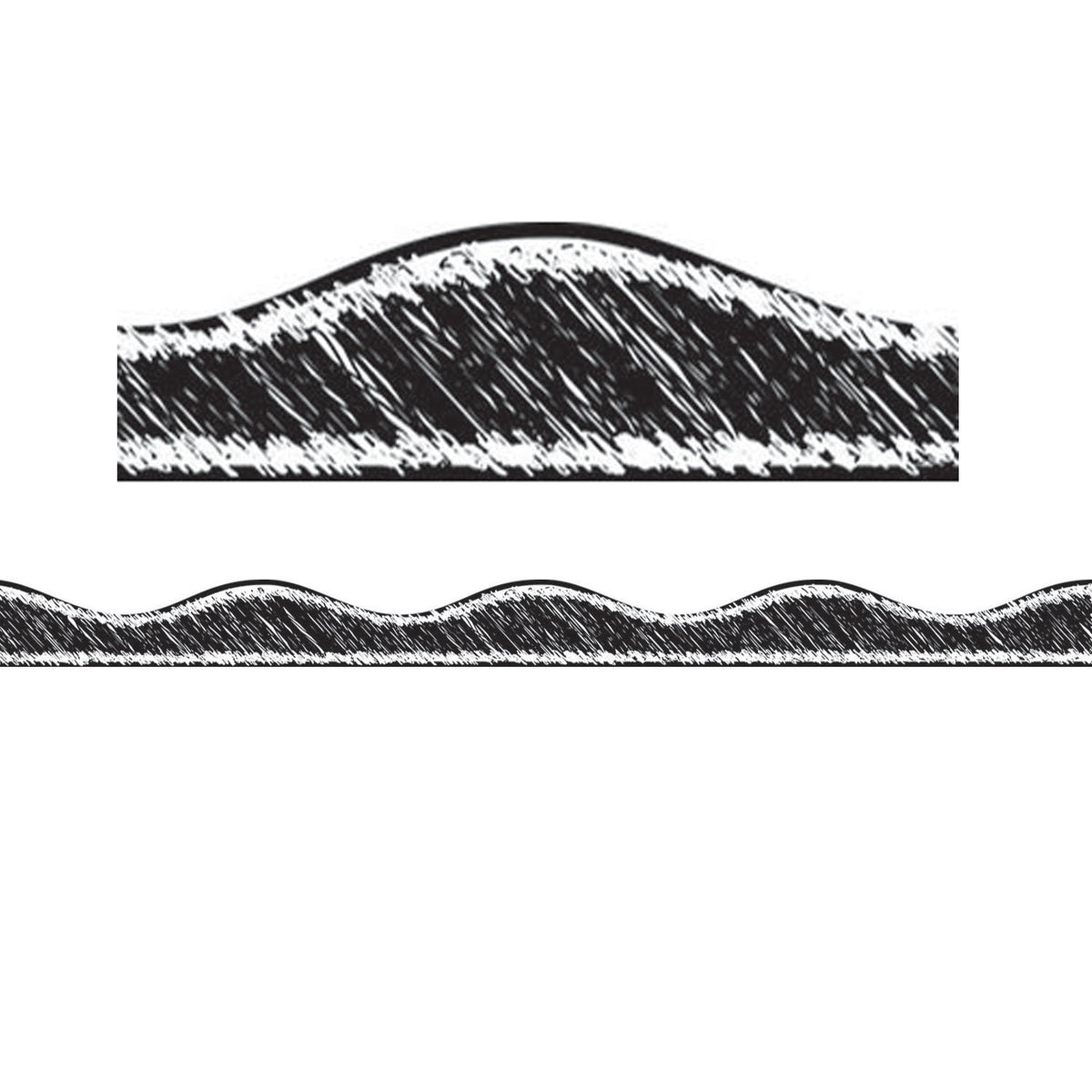Ashley Productions Magnetic Black Scribble Chalk Border