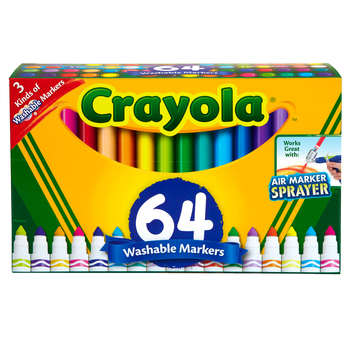 Crayola® Washable Broad Line Markers, 64 Count