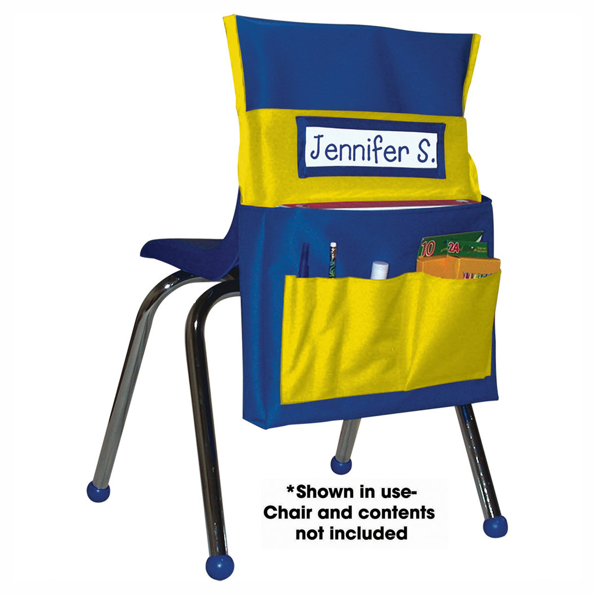 Carson Dellosa Chairback Buddy™ Pocket Chart, Blue/Yellow