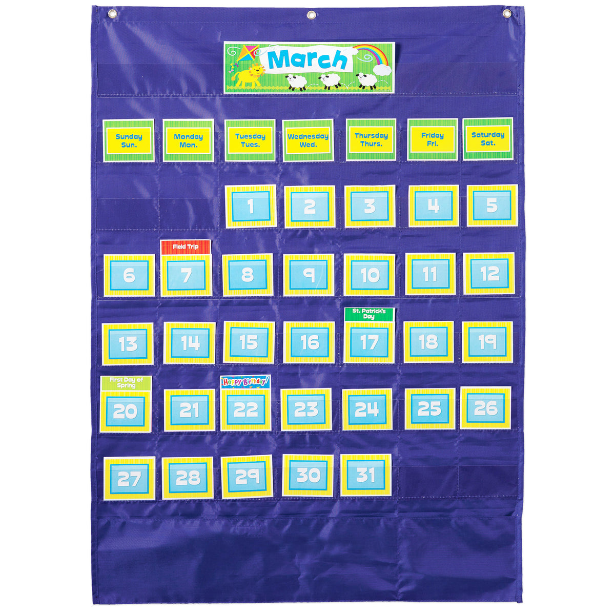 Carson Dellosa Deluxe Calendar Pocket Chart
