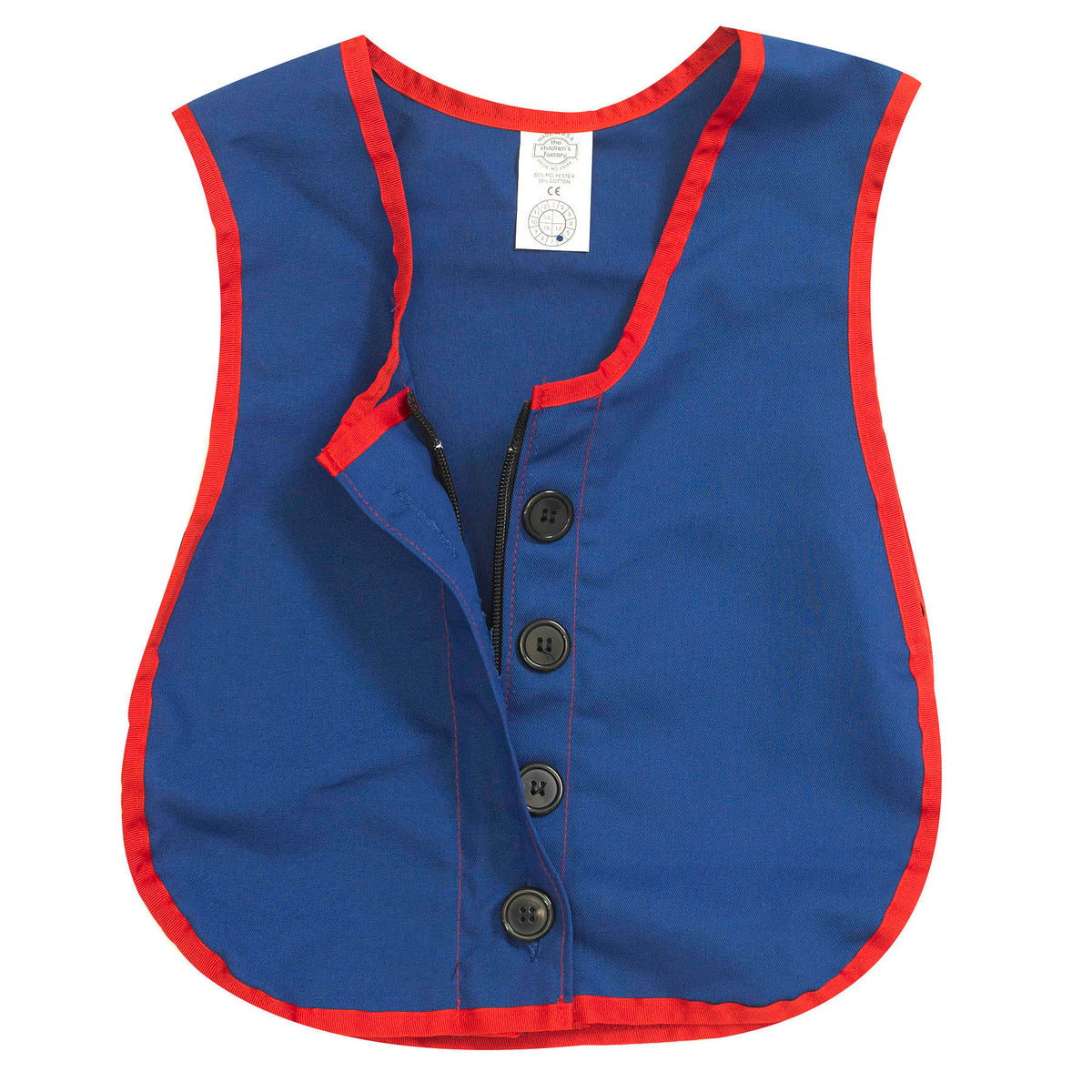 Children's Factory Manual Dexterity Vest, Button Zipper Vest
