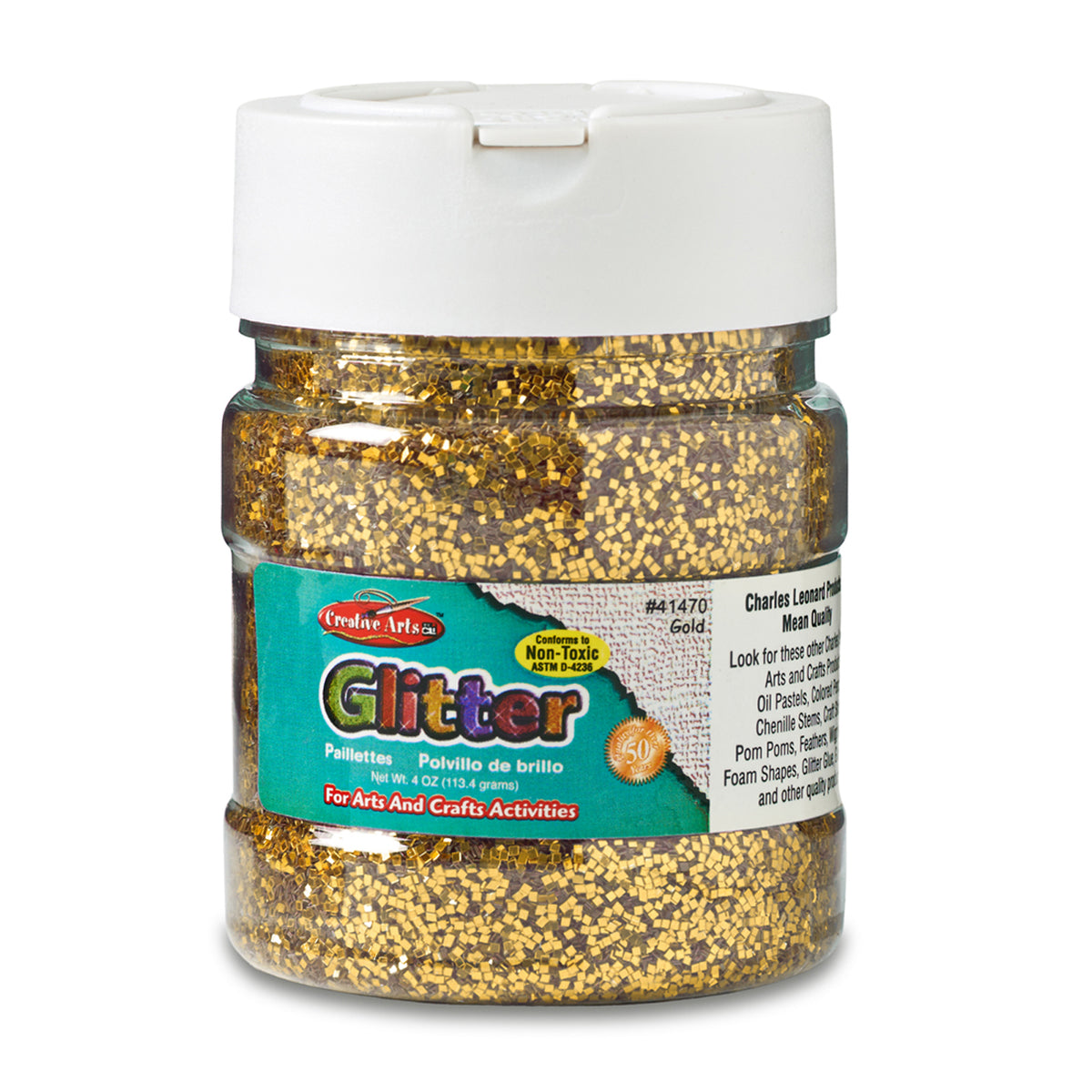 Charles Leonard Creative Arts™ Glitter, 4 Oz. Gold