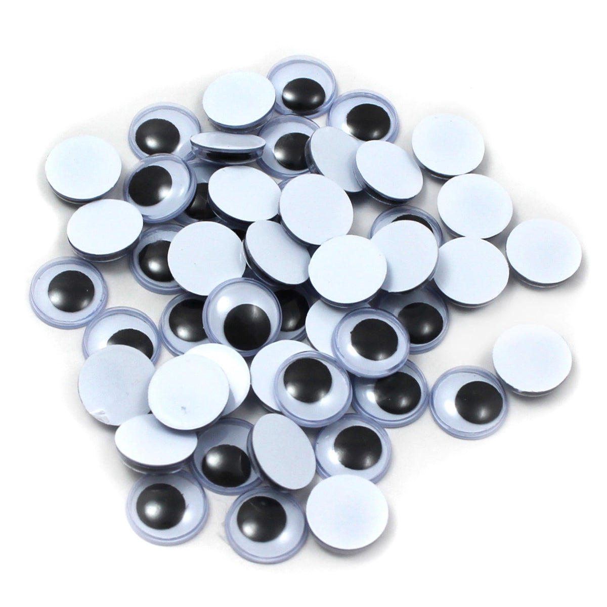 Charles Leonard Wiggle Eyes, 12mm Round, Black