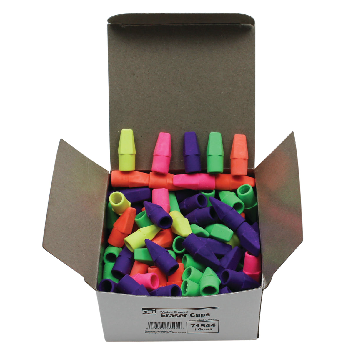 Charles Leonard Eraser Caps, Assorted Colors