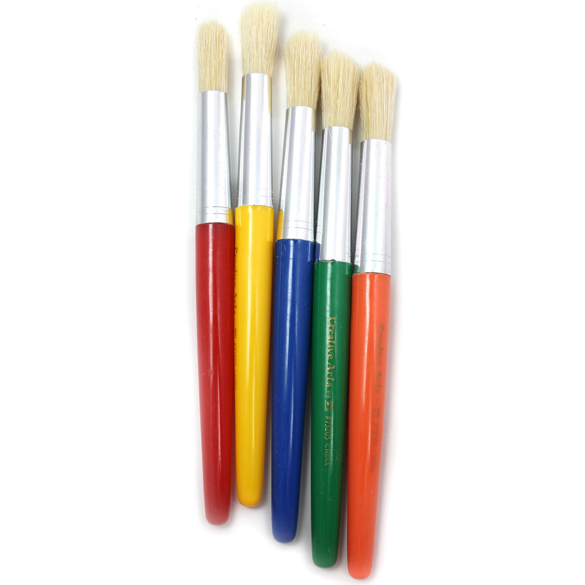 Charles Leonard Stubby Brushes, Round, Set of 5
