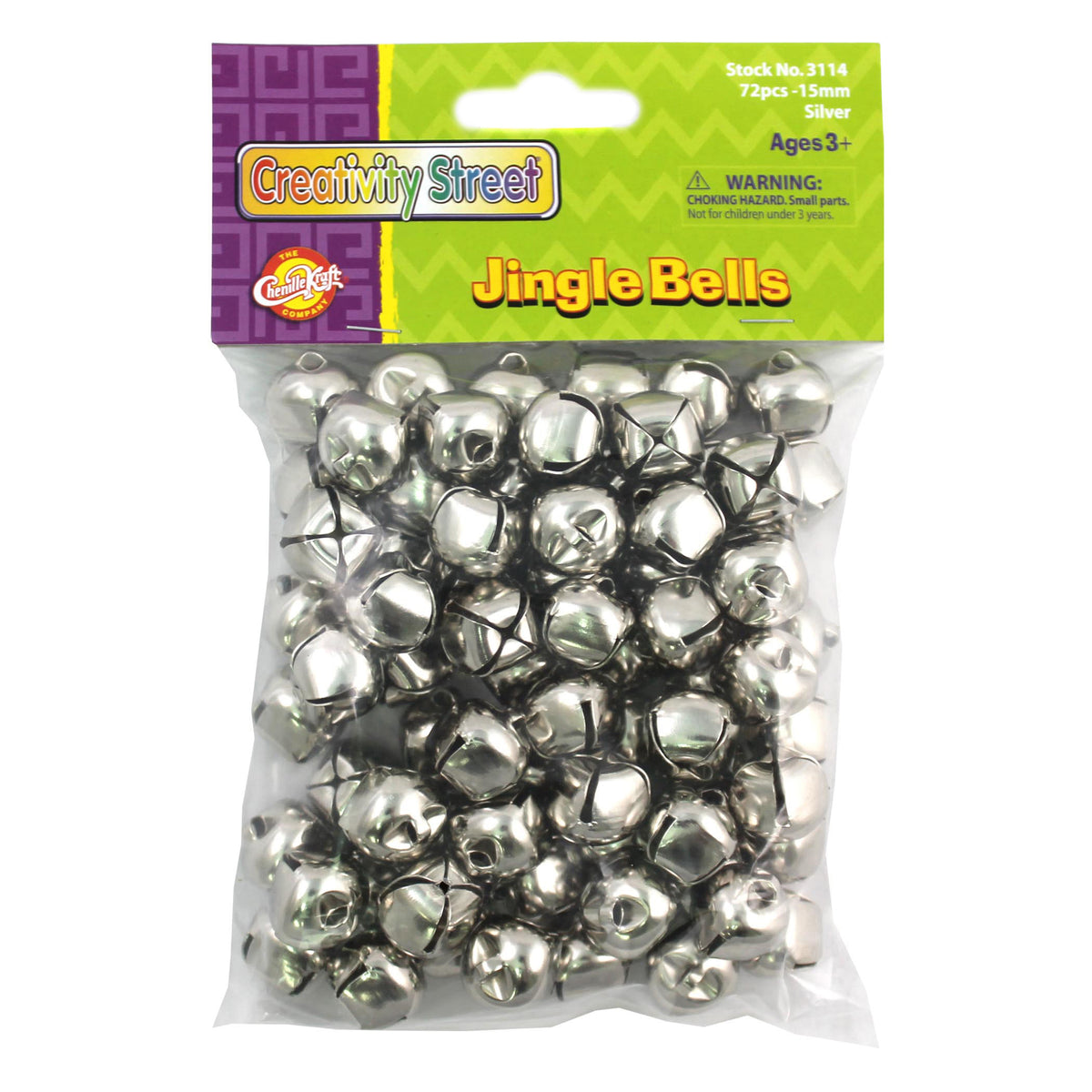 Chenille Kraft Silver Jingle Bells - 72 Pieces