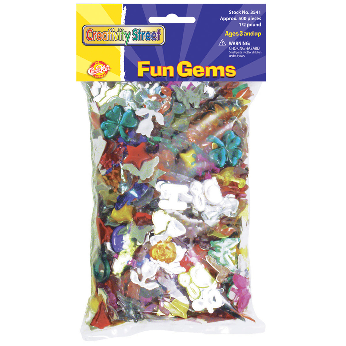 Chenille Kraft Gemstone Assortment - Fun Gems - 1/2 Lb