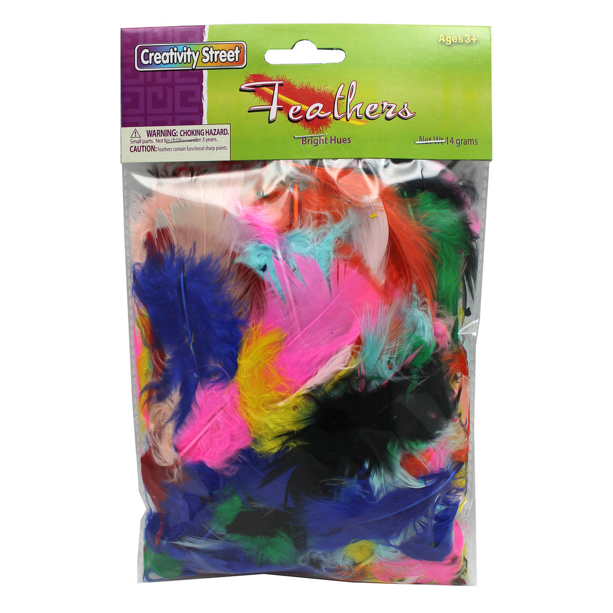 Chenille Kraft Feathers - Bright Hues - 125 Pieces