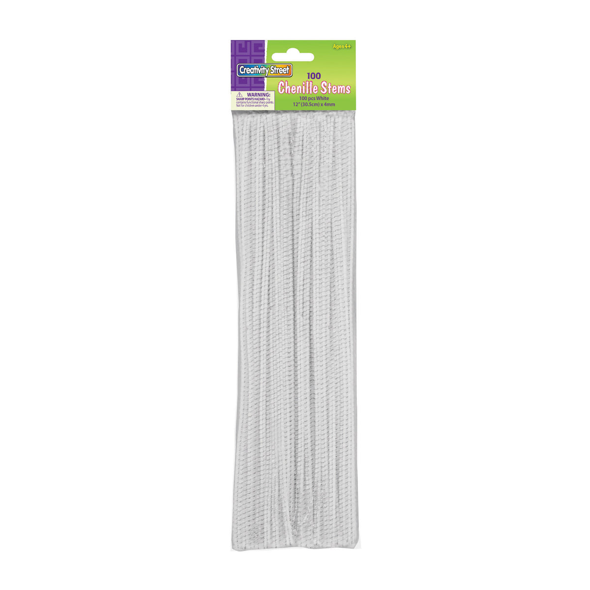 Chenille Kraft Regular Stems - White 12"