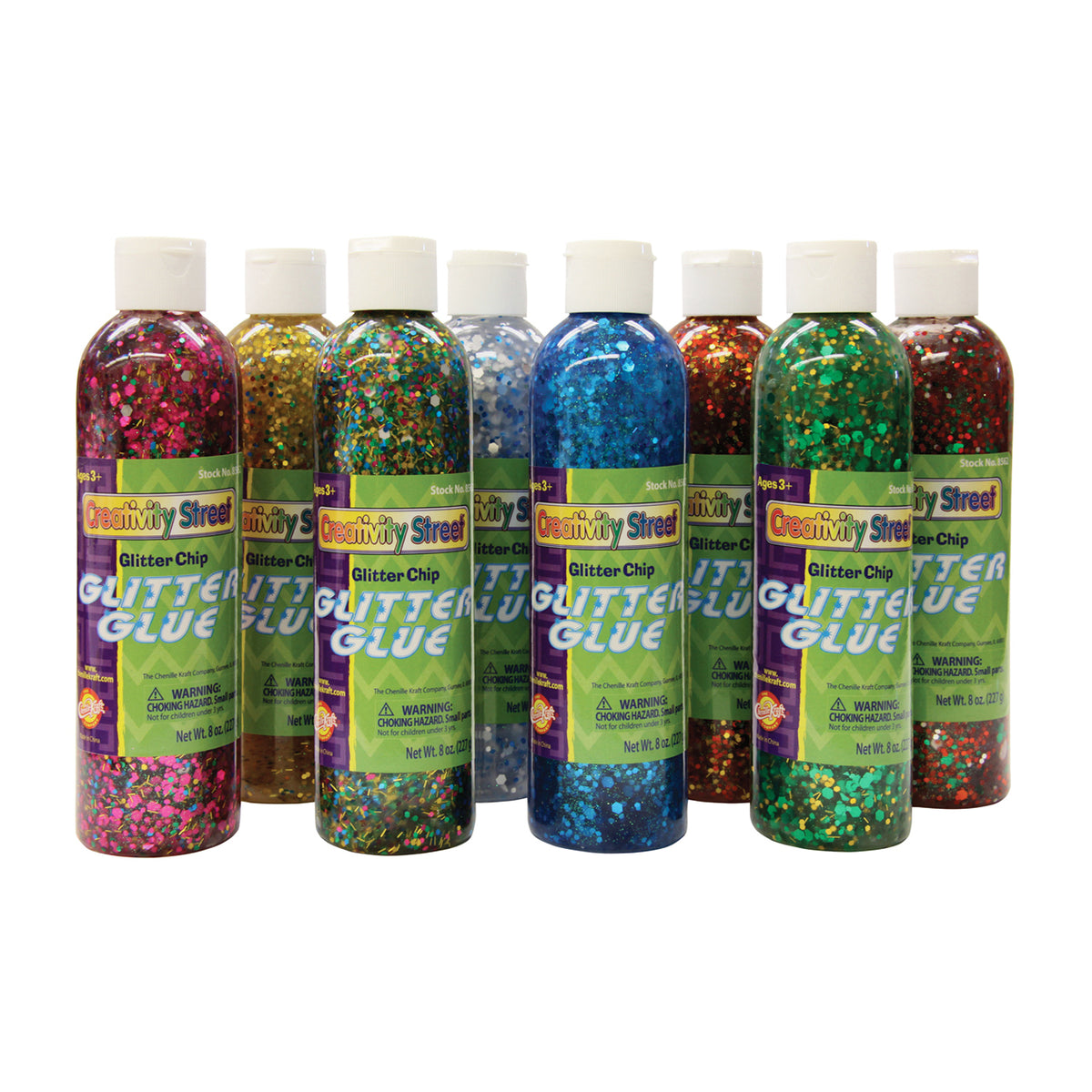 Chenille Kraft Glitter Chip Glue - 8 Pack