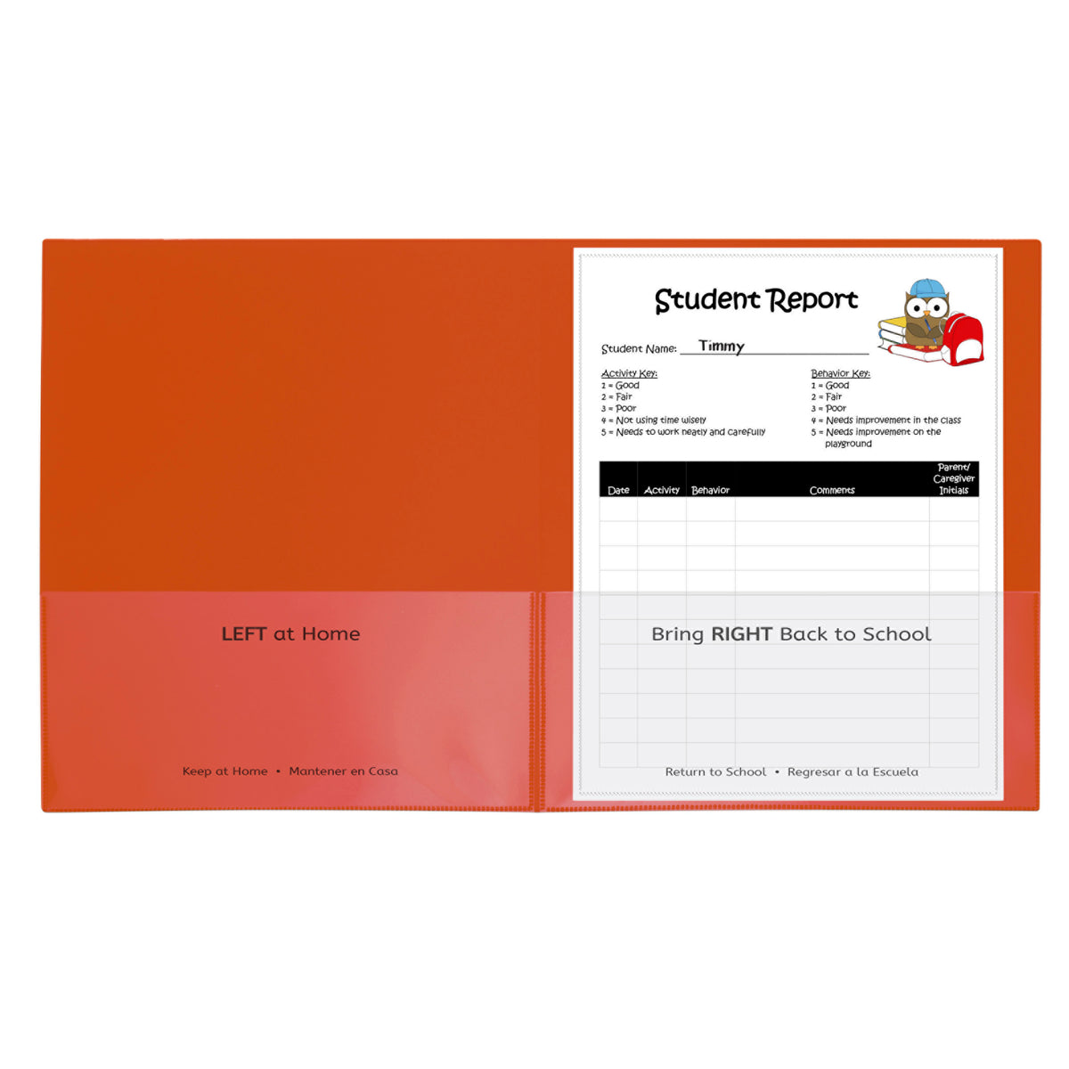 C-Line Products Classroom Connector School-to-Home Folders, 25 Count Orange