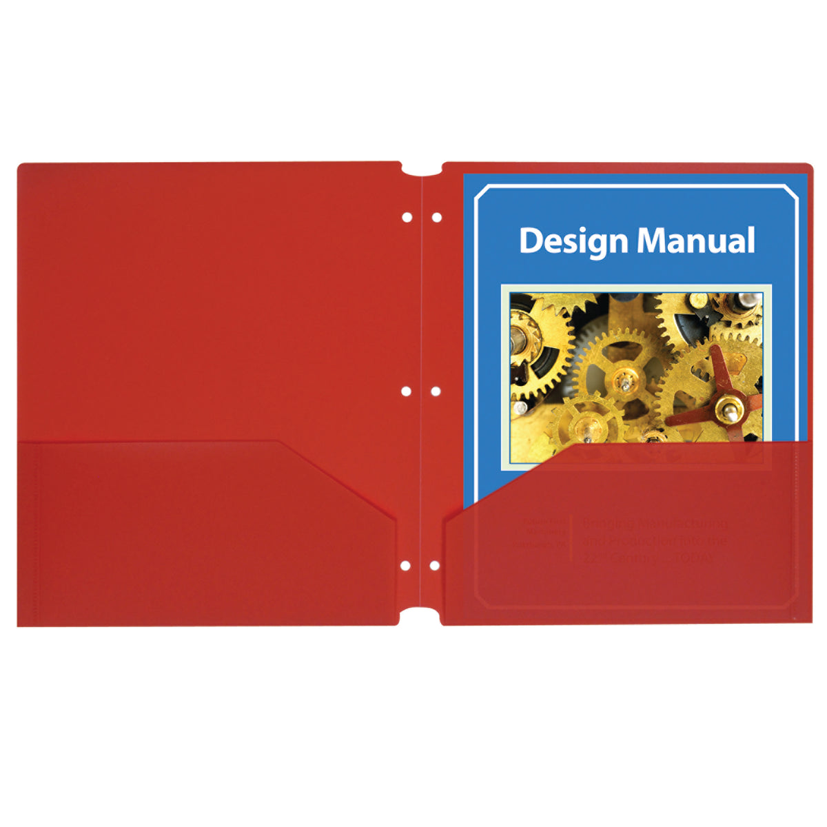 C-Line Products Two-Pocket Heavyweight Poly Portfolio Folder, 25 Count Red
