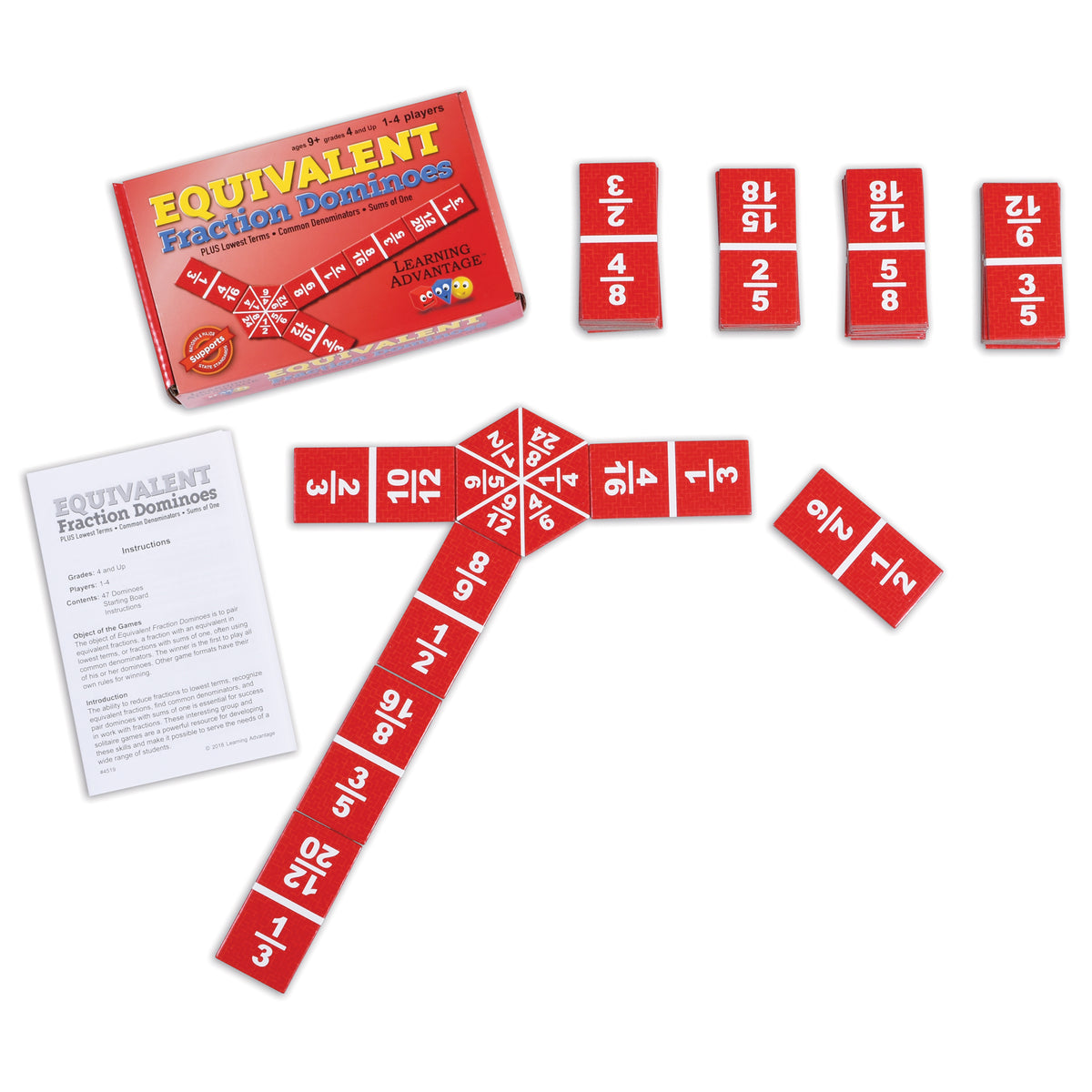 Learning Advantage Equivalent Fraction Dominoes