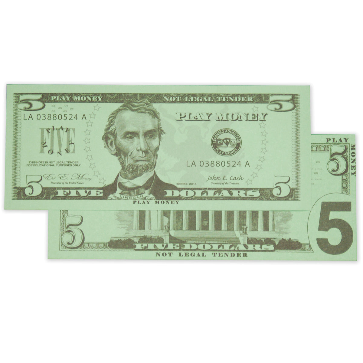 Learning Advantage $5 Bills Set (100)