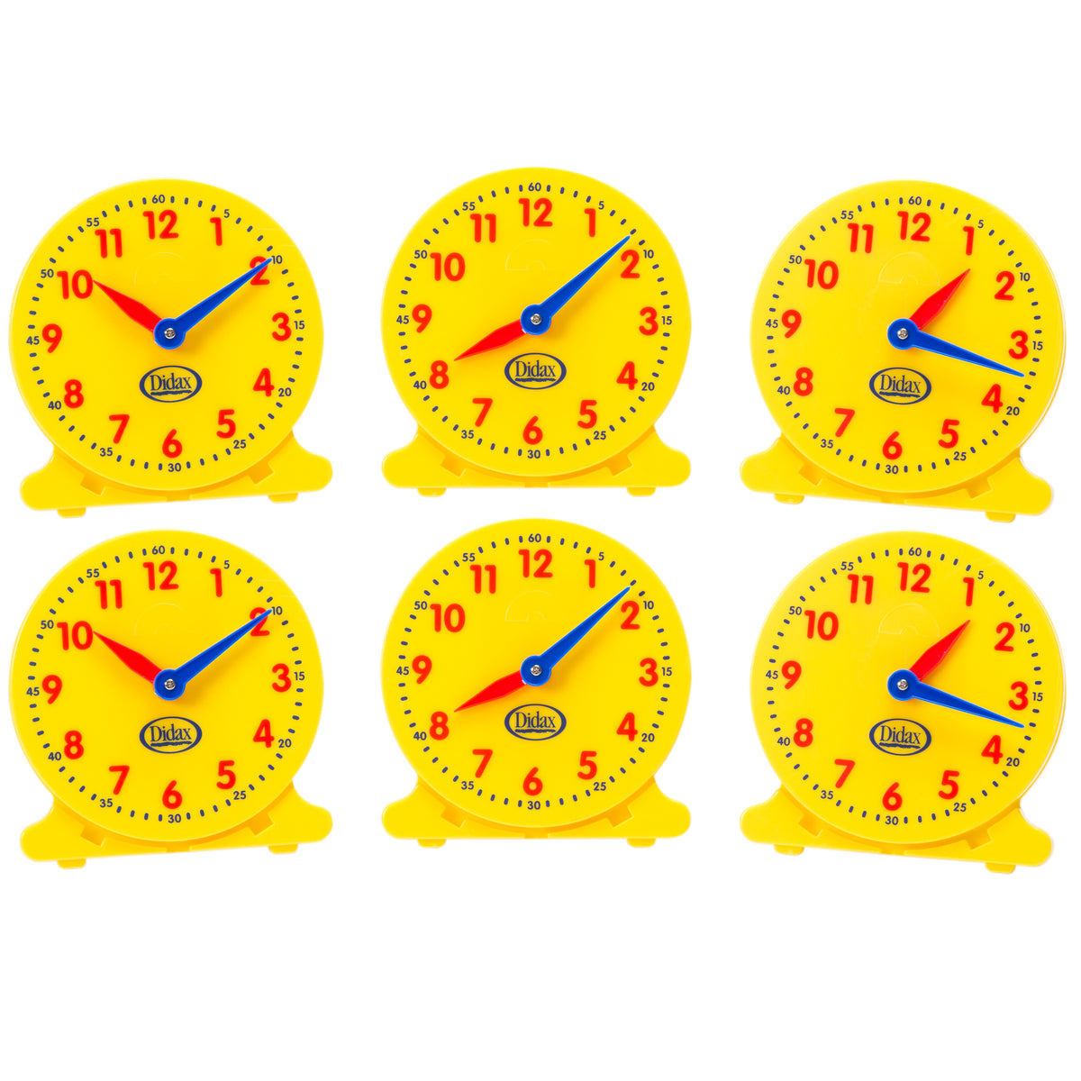 Didax 12 Hour Student Clock, Set of 6