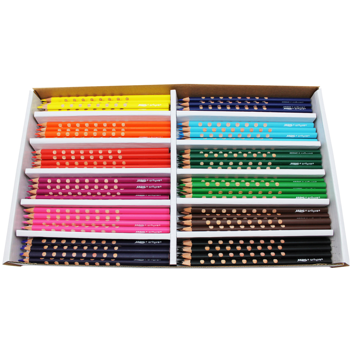 Dixon Ticonderoga Prang Groove Colored Pencils, 144 Count