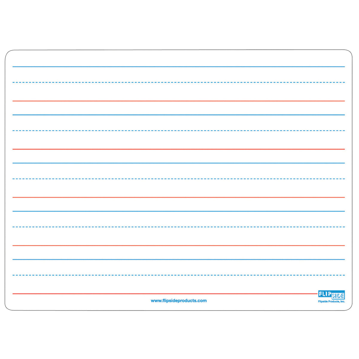 Flipside Magnetic Dry Erase Board 9 x 12 Red/Blue Ruled