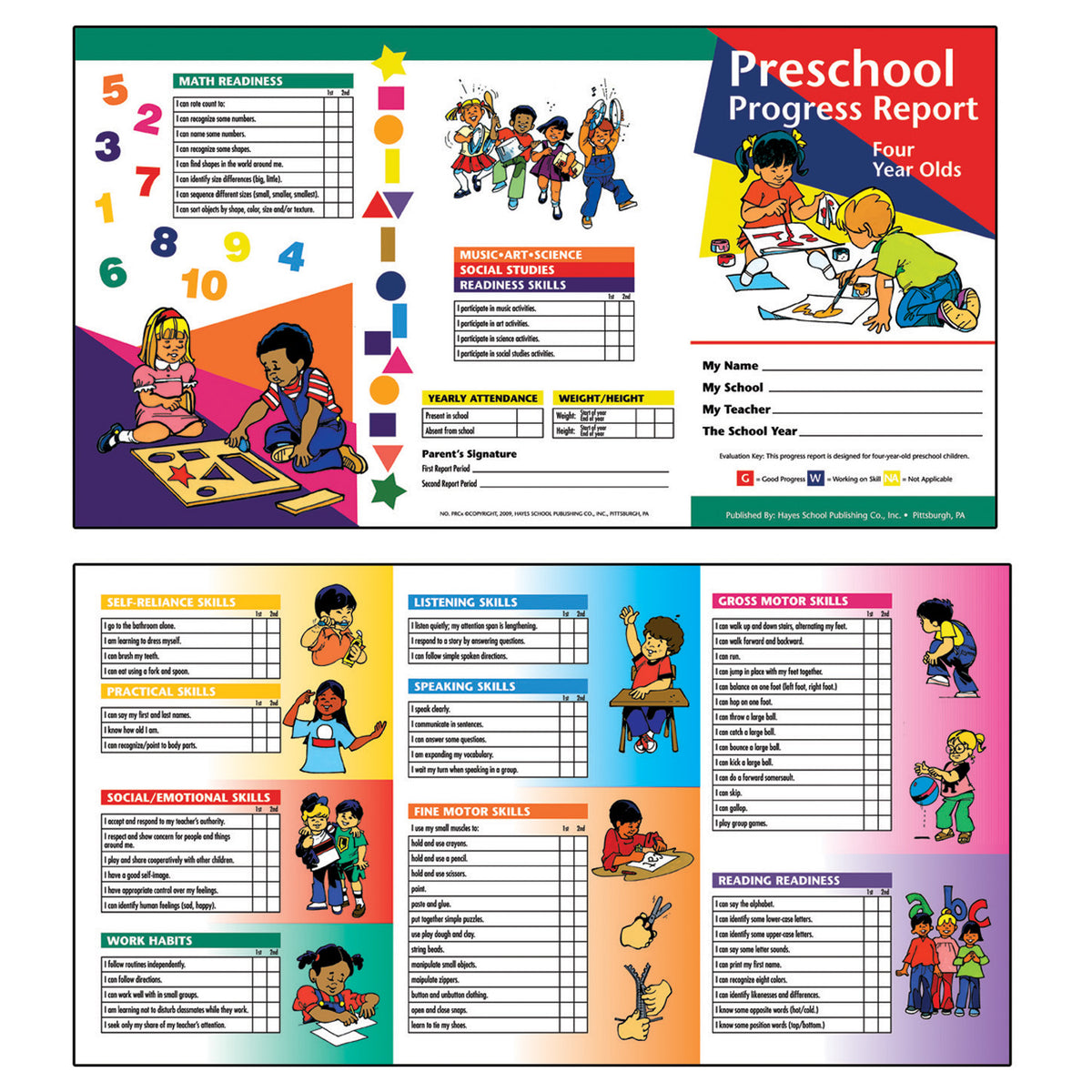 Hayes School Publishing Preschool Progress Report (4 Year Olds)