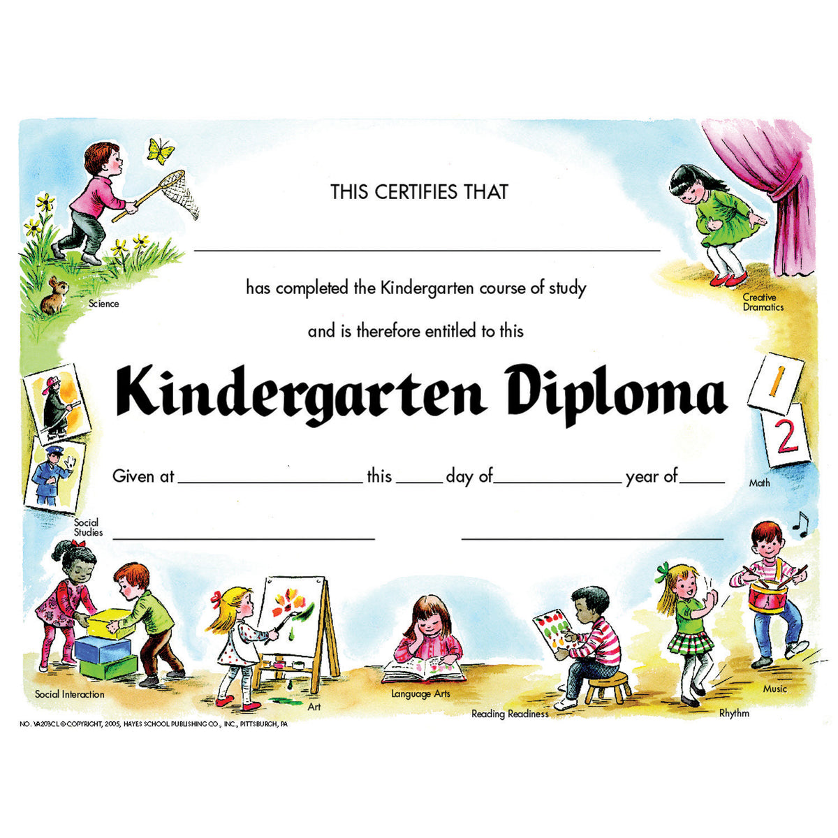 Hayes School Publishing Kindergarten Diploma 4, 30-Pack