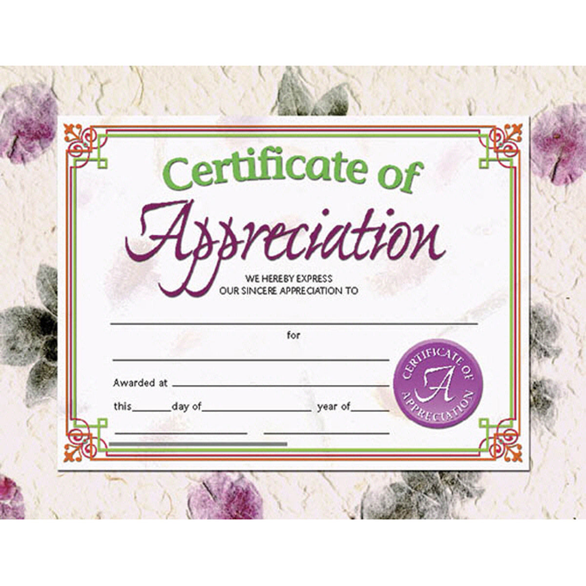 Hayes School Publishing Certificate of Appreciation 2